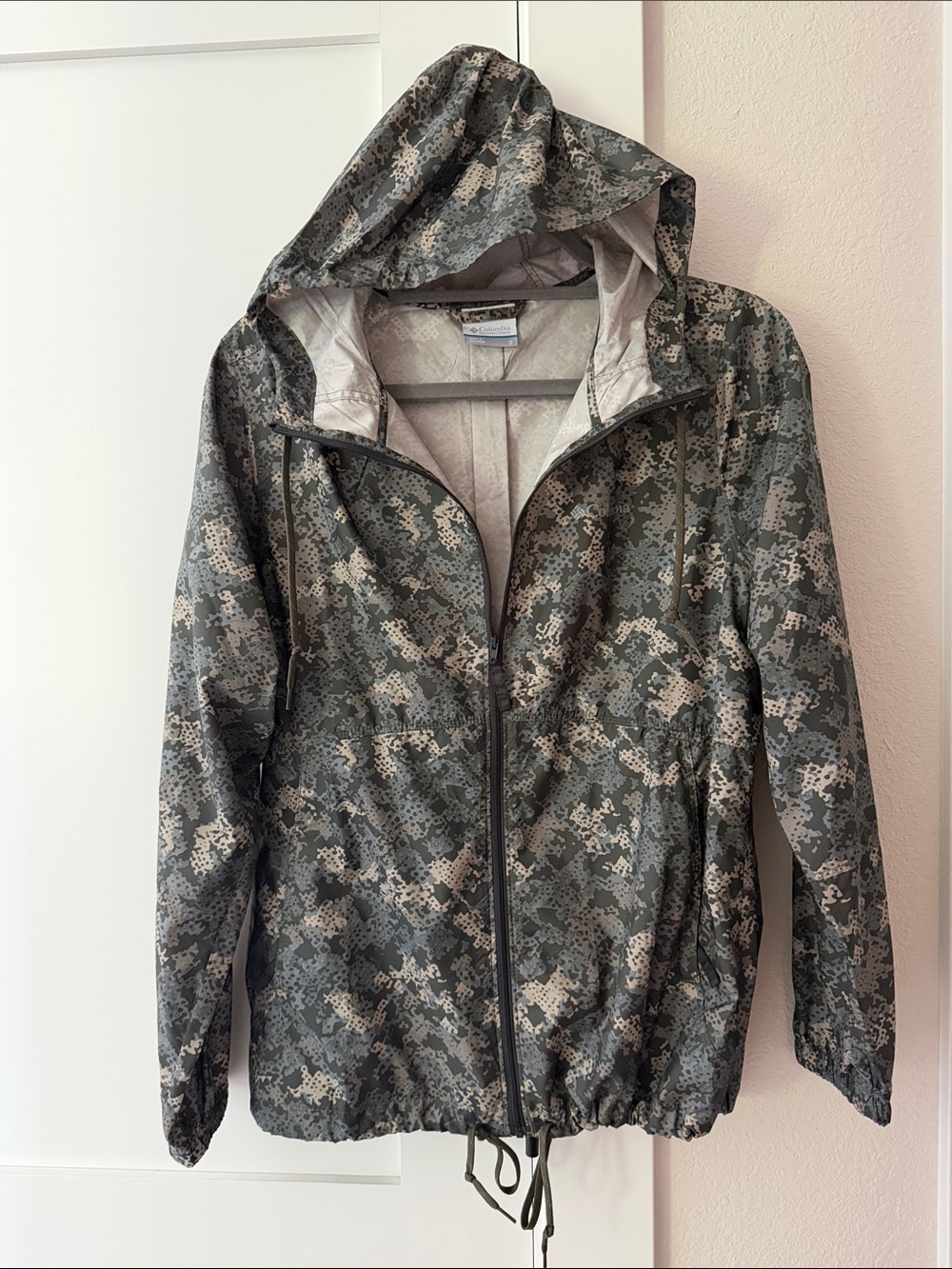 Columbia Hooded Digital Camo Utility Jacket - Gray & Green